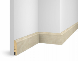 Плинтус Cosca Decor WP07 экошпон ясень Кристалл, 80x16x2400 мм, МДФ Плинтус Cosca Decor WP07 экошпон ясень Кристалл, 80x16x2400 мм, МДФ