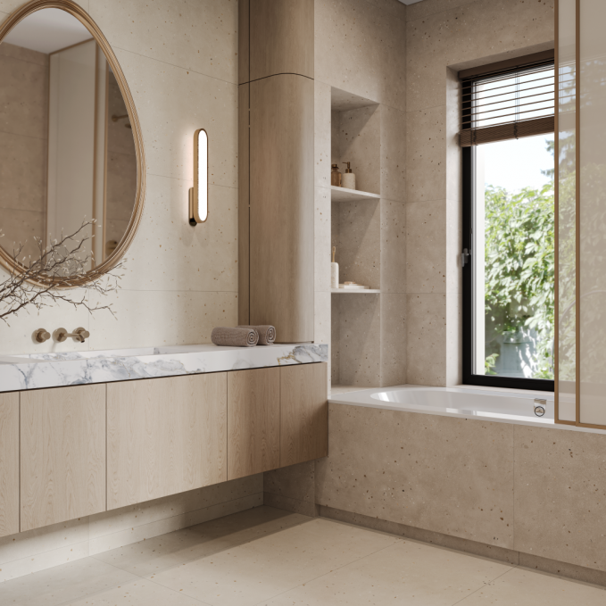 Керамогранит Buono Ceramica Terrazzo Light Beige Matt 60x120, SOHS4703M