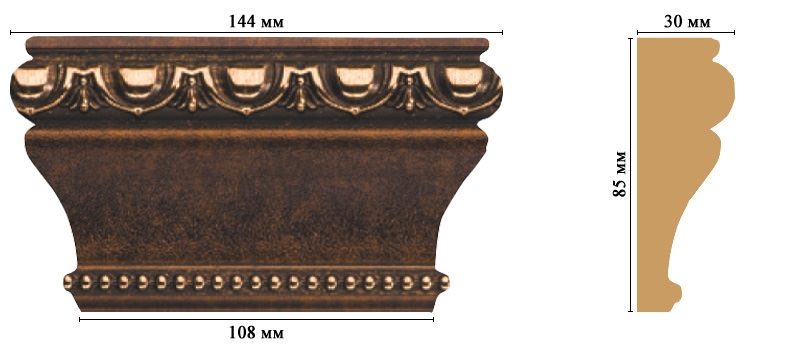 Капитель Decomaster D202-56, 144x85x30 мм Капитель Decomaster D202-56, 144x85x30 мм