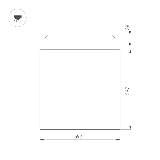Светильник DL-TITAN-FRAMELESS-S600x600-40W Warm3000 (WH, 120 deg, CRI90, 230V), Arlight, 050241 Светильник DL-TITAN-FRAMELESS-S600x600-40W Warm3000 (WH, 120 deg, CRI90, 230V), Arlight, 050241
