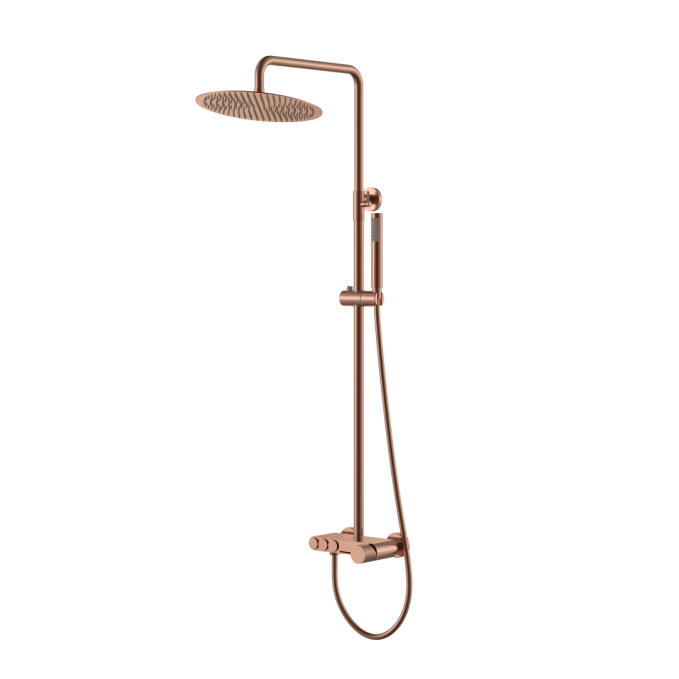 Душевая стойка со смесителем Boheme Stick 128-CB.2 брашированная медь