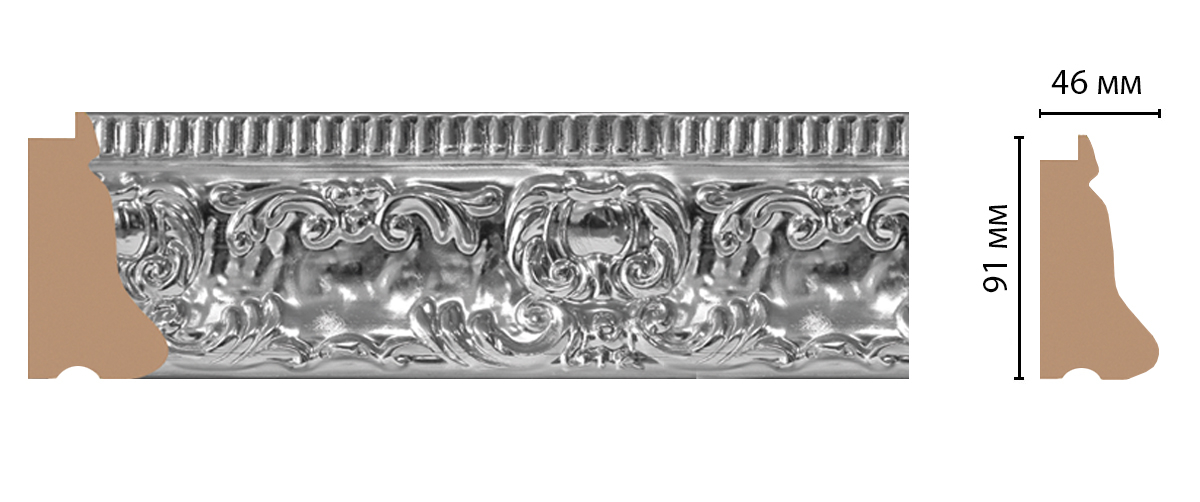 Багет Decomaster 413-1609, 91x46x2900 мм Багет Decomaster 413-1609, 91x46x2900 мм
