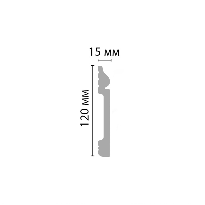 Плинтус напольный Decomaster D004-115ДМ, 120x15x2000 мм Плинтус напольный Decomaster D004-115ДМ, 120x15x2000 мм