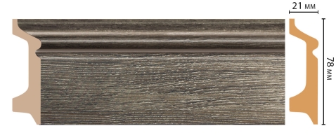Плинтус напольный Decomaster D122-86 ШК/16, 78x21x2400 мм