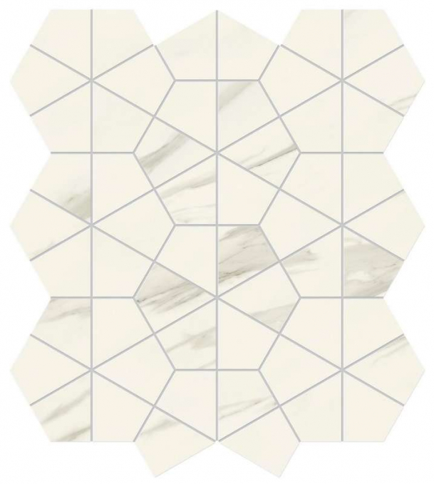 Мозаика Atlas Concorde Marvel Meraviglia Calacatta Hexagon Lapp. 40.3x46.6, AJQY Мозаика Atlas Concorde Marvel Meraviglia Calacatta Hexagon Lapp. 40.3x46.6, AJQY