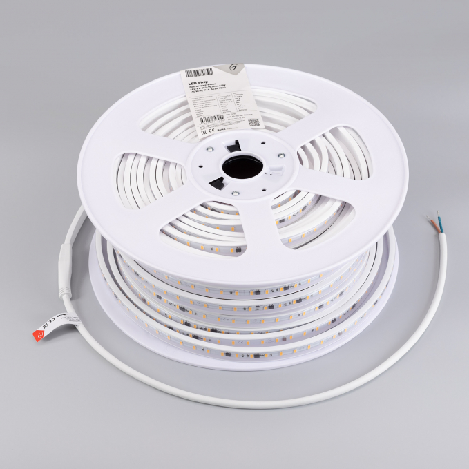 Светодиодная лента герметичная ARL-PV-C72-15.5mm 230V Cool 10K (14 W/m, IP65, 5630, 50m), Arlight, 027050(2), изображение 3 Светодиодная лента герметичная ARL-PV-C72-15.5mm 230V Cool 10K (14 W/m, IP65, 5630, 50m), Arlight, 027050(2), изображение 3