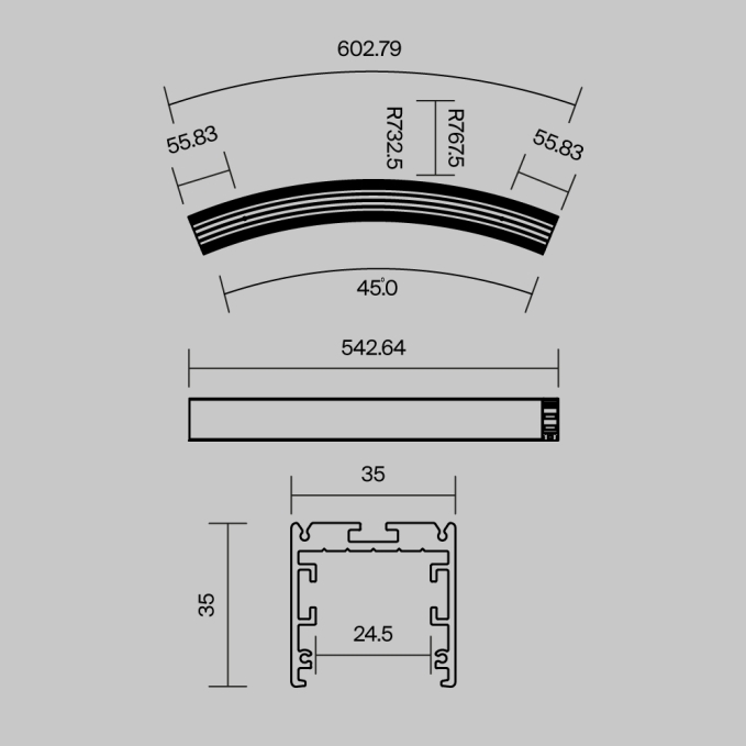Алюминиевый профиль накладной-подвесной 50x50 (Черный, 3 м), ALM-5050T-B-3M 633009, 633009, изображение 7 Алюминиевый профиль накладной-подвесной 50x50 (Черный, 3 м), ALM-5050T-B-3M 633009, 633009, изображение 7