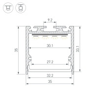 Профиль SL-LINE-3535-2000 ANOD (BY), Arlight, 059794