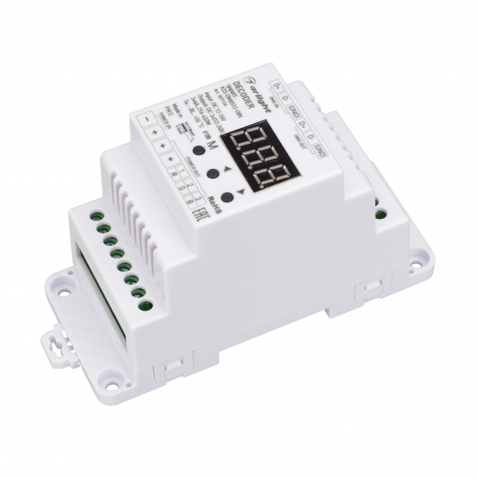 Декодер SMART-K23-DMX512-DIN (12-24V, 3x6A), Arlight, 027126, изображение 1 Декодер SMART-K23-DMX512-DIN (12-24V, 3x6A), Arlight, 027126, изображение 1