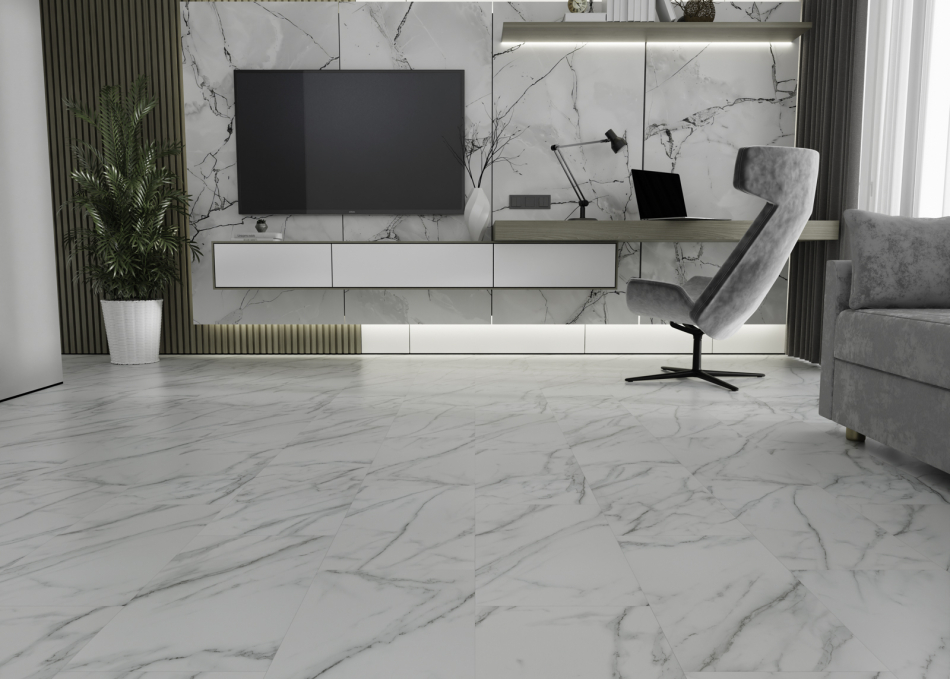 Ламинат SPC IDEAL Flooring Fine Stone Venato 04001, размер 305x575x4,6 мм Ламинат SPC IDEAL Flooring Fine Stone Venato 04001, размер 305x575x4,6 мм