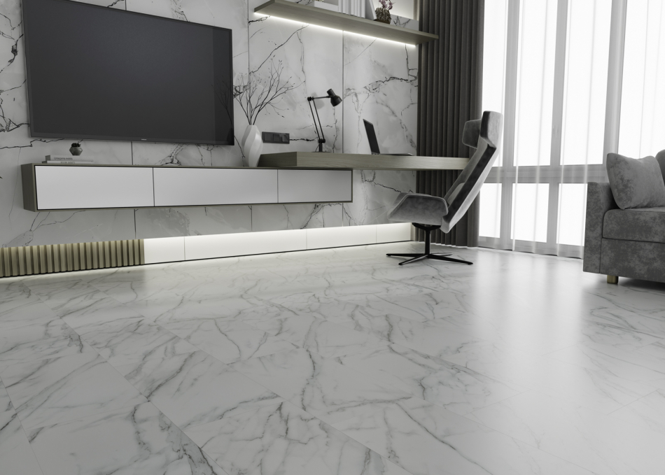 Ламинат SPC IDEAL Flooring Fine Stone Venato 04001, размер 305x575x4,6 мм Ламинат SPC IDEAL Flooring Fine Stone Venato 04001, размер 305x575x4,6 мм