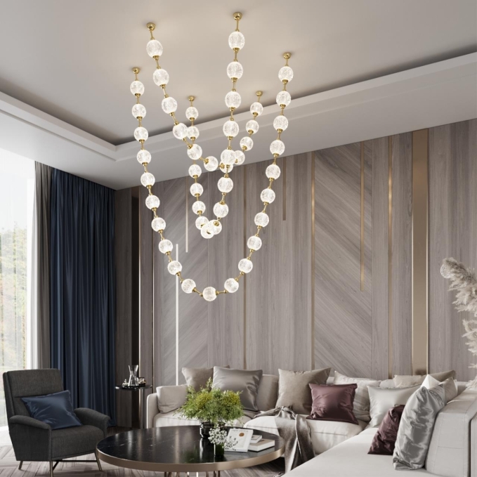 Люстра подвесная бусы LED 192W 4000K 9600Лм CRYSTAL L-VISION (В 3-х КОРОБКАХ) ODL23 577 ODEON LIGHT 5008/192L, фото в интерьере 1 Люстра подвесная бусы LED 192W 4000K 9600Лм CRYSTAL L-VISION (В 3-х КОРОБКАХ) ODL23 577 ODEON LIGHT 5008/192L, фото в интерьере 1