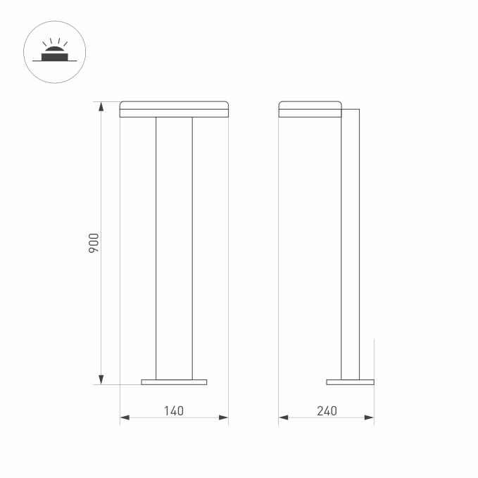 Светильник LGD-TENT-BOLL-H900-9W Warm3000 (GR, 110 deg, 230V), Arlight, 029978, изображение 5 Светильник LGD-TENT-BOLL-H900-9W Warm3000 (GR, 110 deg, 230V), Arlight, 029978, изображение 5