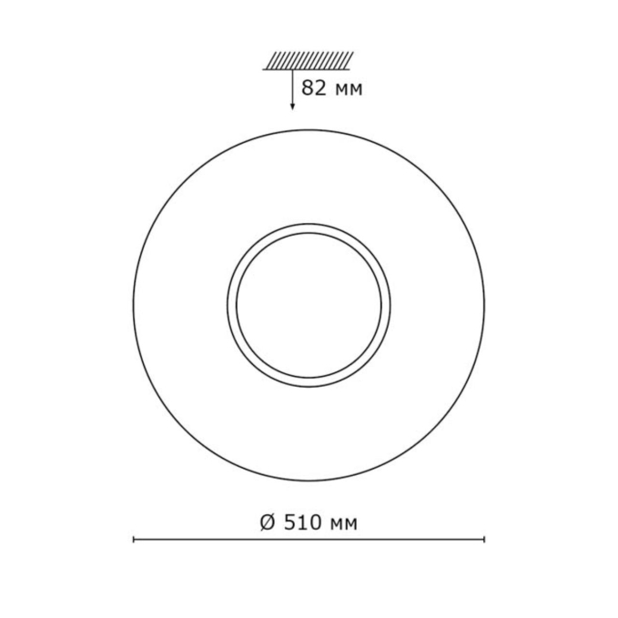 Светильник LED 72Вт 3000-6300K D510 IP43 пульт ДУ VISMA PALE SN 000 СОНЕКС 2048/EL, схема товара Светильник LED 72Вт 3000-6300K D510 IP43 пульт ДУ VISMA PALE SN 000 СОНЕКС 2048/EL, схема товара