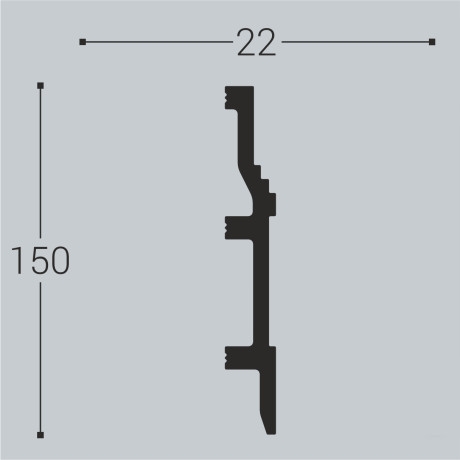 Плинтус Bello Deco П8 150-22 Плинтус Bello Deco П8 150-22