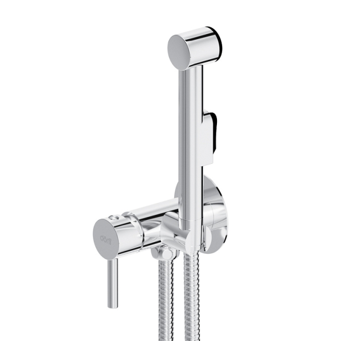 Гигиенический душ со смесителем Dorff Logic D3075000 хром встраиваемый, шланг 1500, держатель Гигиенический душ со смесителем Dorff Logic D3075000 хром встраиваемый, шланг 1500, держатель