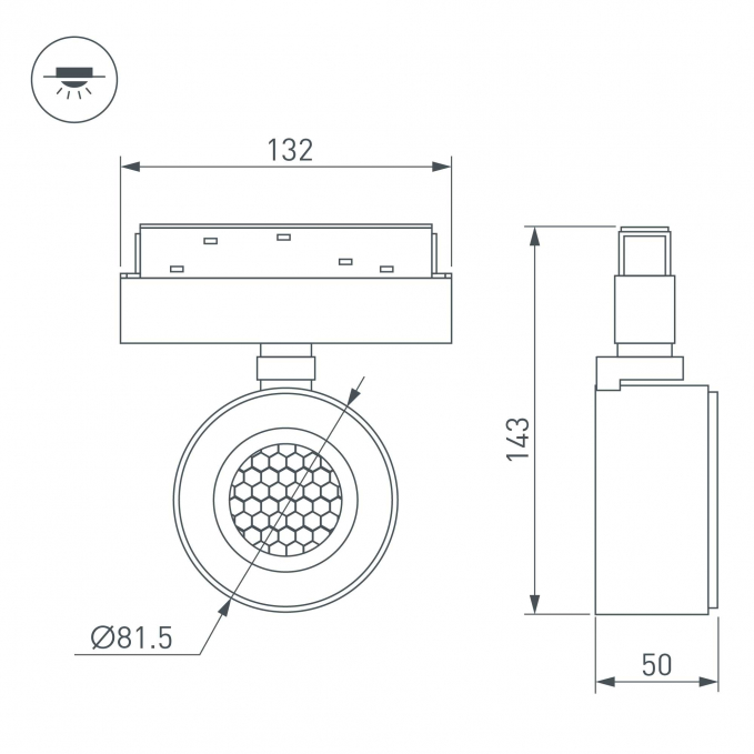 Светильник MAG-ORIENT-POINT-R80-12W Warm3000 (BK, 18 deg, 48V), Arlight, 047141, изображение 5 Светильник MAG-ORIENT-POINT-R80-12W Warm3000 (BK, 18 deg, 48V), Arlight, 047141, изображение 5