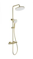 Душевая стойка со смесителем Wonzon & Woghand Neo WW-B3045-A-BG золото брашированная с термостатом Душевая стойка со смесителем Wonzon & Woghand Neo WW-B3045-A-BG золото брашированная с термостатом