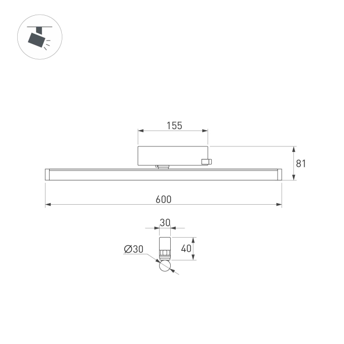 Светильник LGD-TUBE-TURN-4TR-L600-20W Day4000 (BK, 180 deg, 230V), Arlight, 036297(1), изображение 6