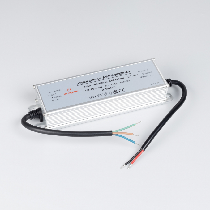 Блок питания ARPV-36250-A1 (36V, 6.95A, 250W), Arlight, 035967, изображение 2 Блок питания ARPV-36250-A1 (36V, 6.95A, 250W), Arlight, 035967, изображение 2