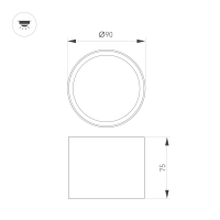 Светильник SP-BISCOTTO-R90-8W Warm3300-MIX (WH-GD, 80 deg, 230V), Arlight, 054912 Светильник SP-BISCOTTO-R90-8W Warm3300-MIX (WH-GD, 80 deg, 230V), Arlight, 054912