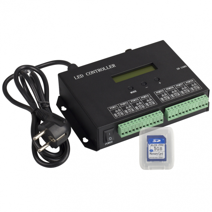 Контроллер HX-803SA DMX (8192 pix, 220V, SD-карта), Arlight, 019859, изображение 1