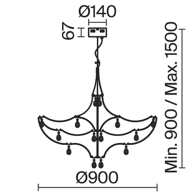 Подвесной светильник Амела / Amela, Freya, FR6138PL-L30BS Подвесной светильник Амела / Amela, Freya, FR6138PL-L30BS