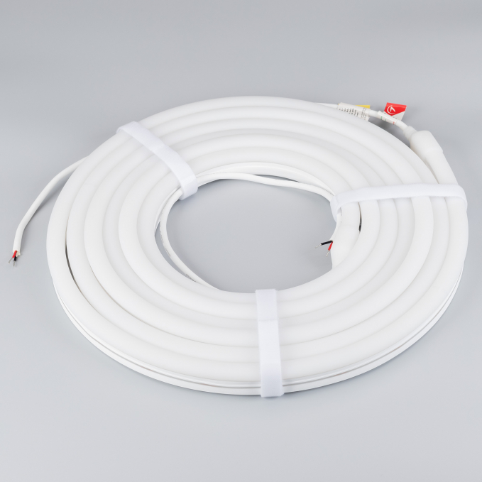 Светодиодная лента герметичная MOONLIGHT-SIDE-A140-12x24mm 24V Day4000 (9.6 W/m, IP68, 5m, wire x2), Arlight, 038798, изображение 3