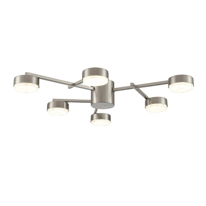Люстра потолочная LED GX53 6*7W 220V DABRA COMFI LN26 248 LUMION 8115/6C, фото на цветном фоне 2