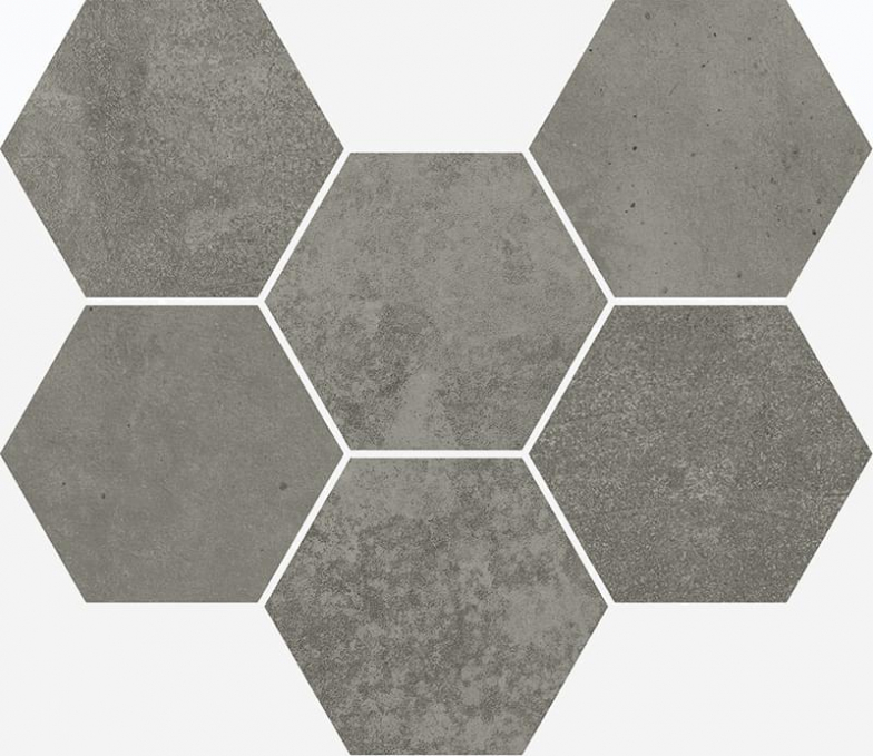 Мозаика Italon Terraviva Dark Mosaico Hexagon 25x29, 620110000110