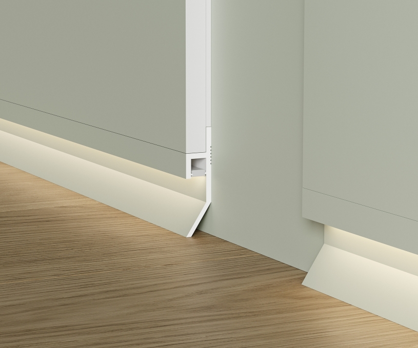 Плинтус Cosca Decor PL004, 65х16x2000 мм, Экополимер Плинтус Cosca Decor PL004, 65х16x2000 мм, Экополимер