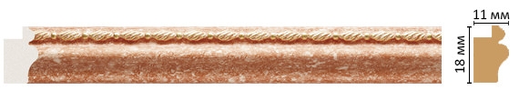 Молдинг Decomaster 119-34, 18x11x2400 мм Молдинг Decomaster 119-34, 18x11x2400 мм