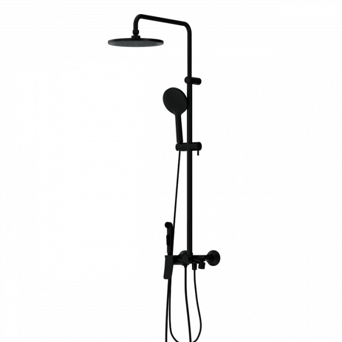 Душевая система Damixa Apollo DX220910300 стойка с тропическим душем, смесителем, черная матовая Душевая система Damixa Apollo DX220910300 стойка с тропическим душем, смесителем, черная матовая