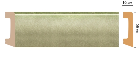 Плинтус напольный Decomaster D234-373 ШК/15, 58x16x2400 мм