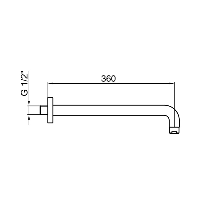 Кронштейн для верхнего душа Webert AC1022560 черный матовый Кронштейн для верхнего душа Webert AC1022560 черный матовый