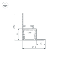 Профиль ARH-CEIL-S16-2000 ANOD, Arlight, 034977 Профиль ARH-CEIL-S16-2000 ANOD, Arlight, 034977