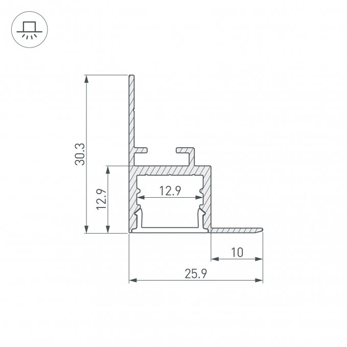 Профиль ARH-CEIL-S16-2000 ANOD, Arlight, 034977, изображение 4