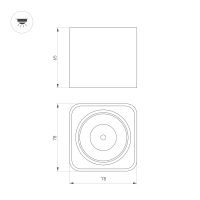 Светильник SP-DICE-S78x78-10W Warm3000 (BK, 24 deg, 230V), Arlight, 046632