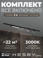 Комплект трековый Skylite №14, Hesby Lighting, HSBL_kompl_S014_NI2B3K