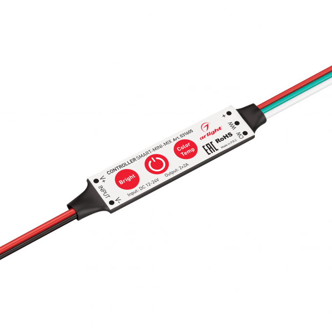 Контроллер SMART-MINI-MIX (12-24V, 2x2A), Arlight, 031605, изображение 1 Контроллер SMART-MINI-MIX (12-24V, 2x2A), Arlight, 031605, изображение 1