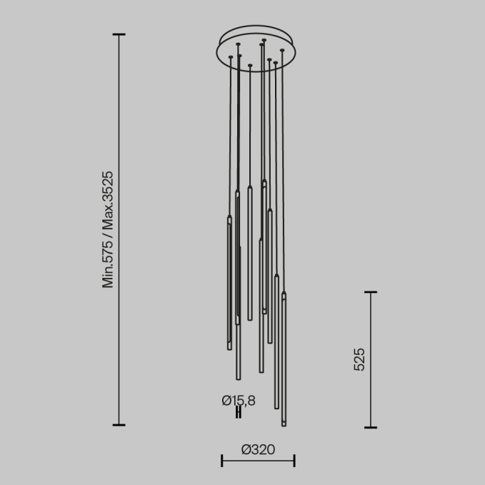Подвесной светильник Луч света / Light stick 3000К 46Вт, MOD236PL-L54B3K, изображение 5 Подвесной светильник Луч света / Light stick 3000К 46Вт, MOD236PL-L54B3K, изображение 5