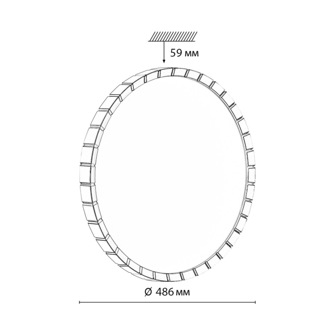 Светильник LED 76Вт 3000/4000/6000К D486 IP43 CCT ATABI GOLD PALE SN 142 СОНЕКС 7648/ELN, схема товара Светильник LED 76Вт 3000/4000/6000К D486 IP43 CCT ATABI GOLD PALE SN 142 СОНЕКС 7648/ELN, схема товара