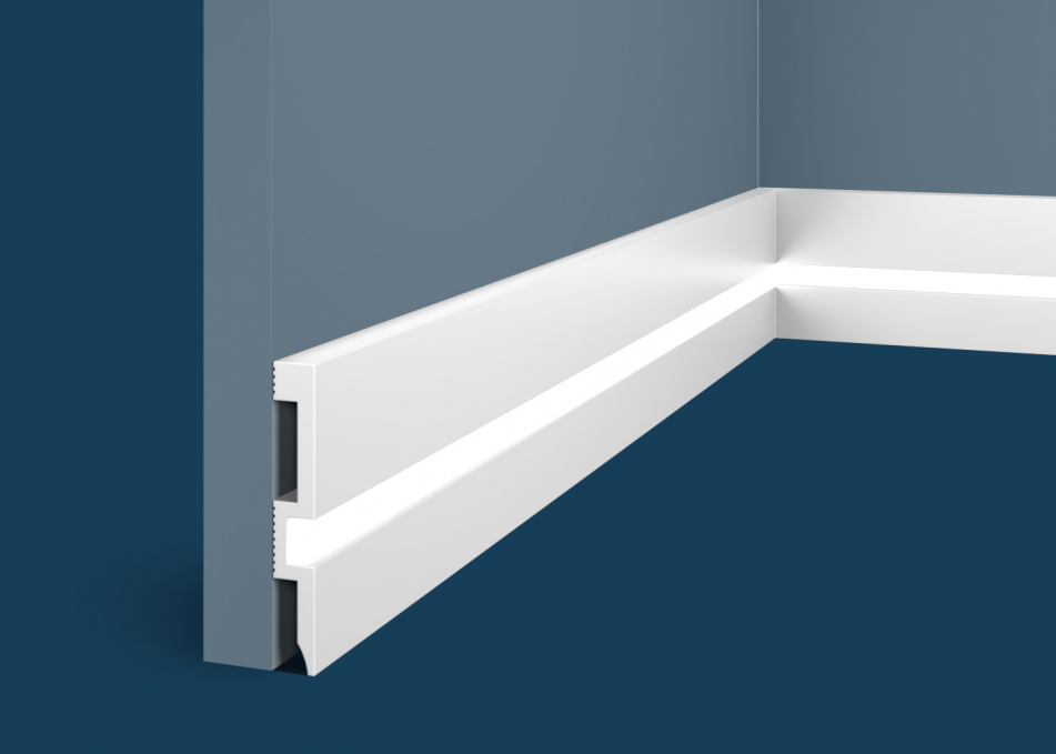 Плинтус Cosca Decor PX059, 80х12x2000 мм, Экополимер Плинтус Cosca Decor PX059, 80х12x2000 мм, Экополимер