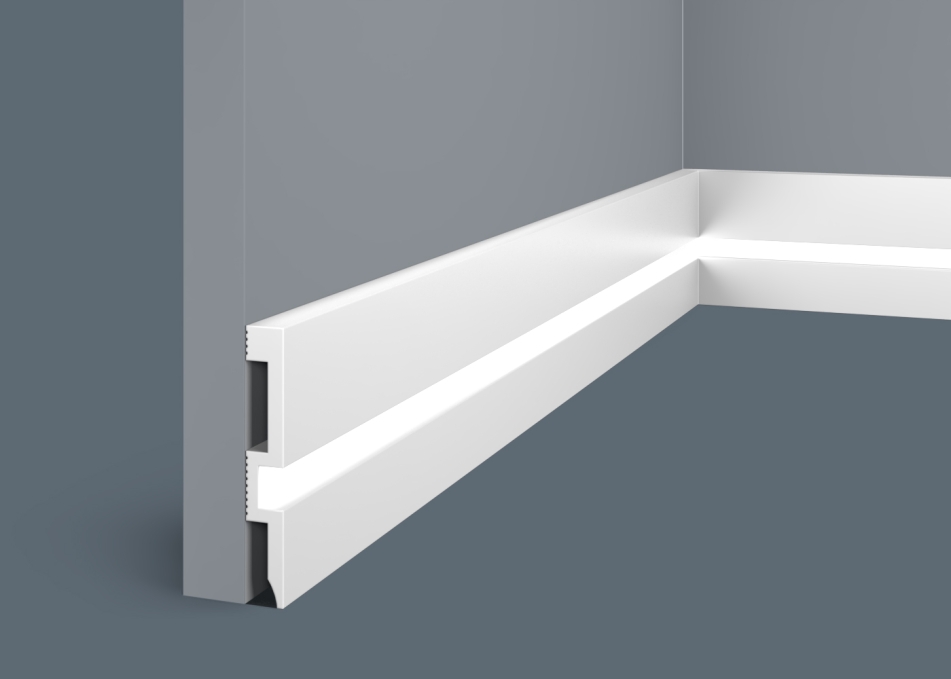 Плинтус Cosca Decor PX059, 80х12x2000 мм, Экополимер Плинтус Cosca Decor PX059, 80х12x2000 мм, Экополимер