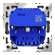 Розетка встраиваемая VOLTUM S70 с заземлением и защитными шторками, 16А, с USB, A+С, (графит), Voltum, VLS040507