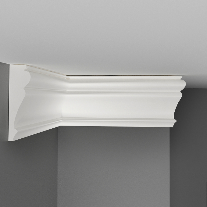 Карниз, плинтус потолочный Decomaster D152ДМ, 85x25x2000 мм Карниз, плинтус потолочный Decomaster D152ДМ, 85x25x2000 мм