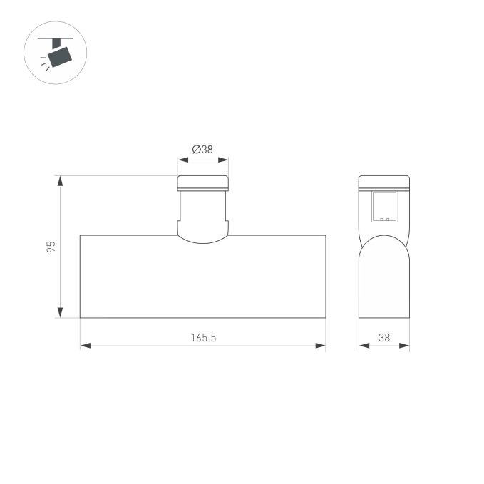 Светильник ART-APRIORI-LASER-L165-8W Warm3000 (BK, 48 deg, 48V), Arlight, 039284, изображение 3 Светильник ART-APRIORI-LASER-L165-8W Warm3000 (BK, 48 deg, 48V), Arlight, 039284, изображение 3