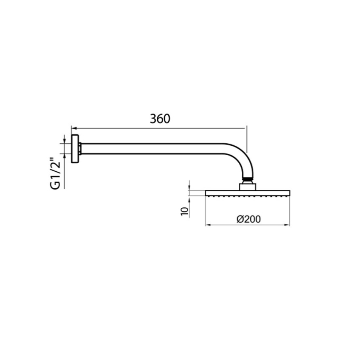Верхний душ Webert AC0013015PVC хром глянцевый Верхний душ Webert AC0013015PVC хром глянцевый