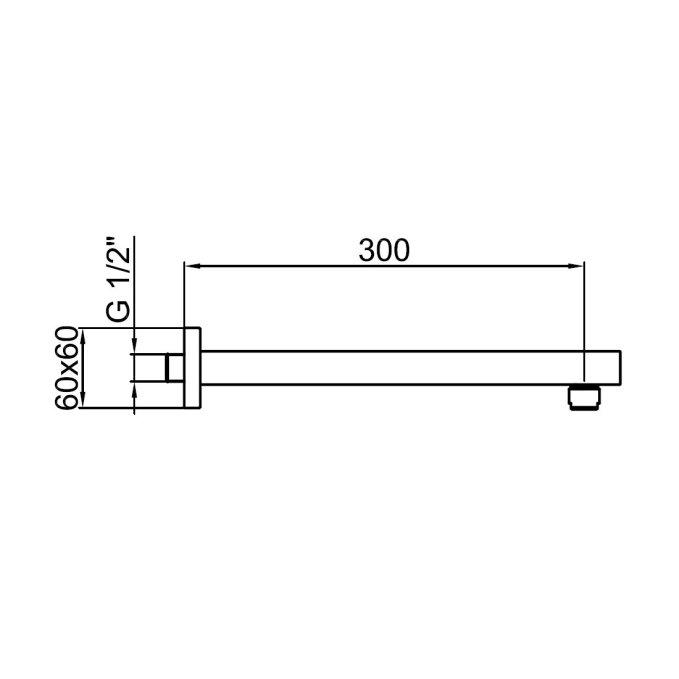 Кронштейн для верхнего душа Webert AC1025560 черный матовый Кронштейн для верхнего душа Webert AC1025560 черный матовый