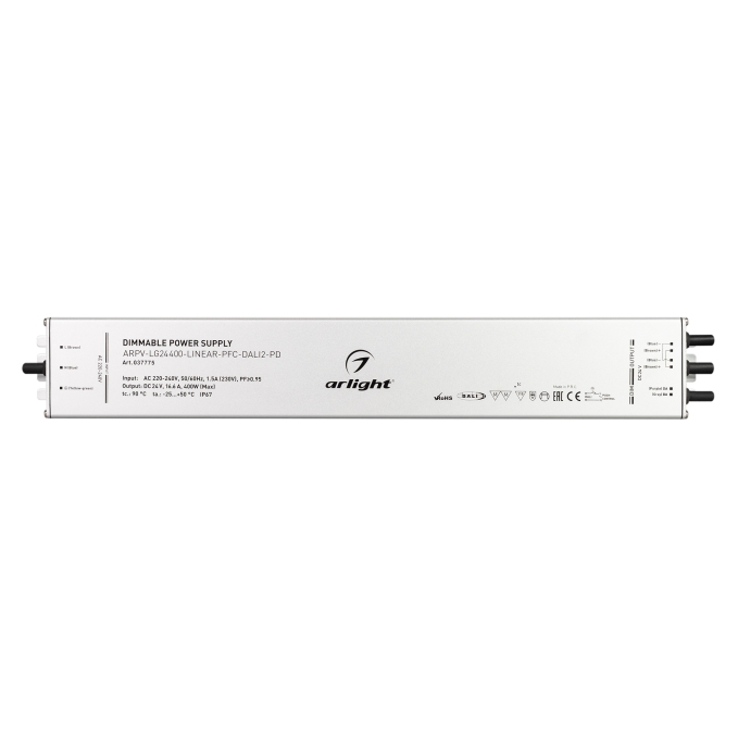 Блок питания ARPV-LG24400-LINEAR-PFC-DALI2-PD (24V, 16.7A, 400W), Arlight, 037775, изображение 3 Блок питания ARPV-LG24400-LINEAR-PFC-DALI2-PD (24V, 16.7A, 400W), Arlight, 037775, изображение 3